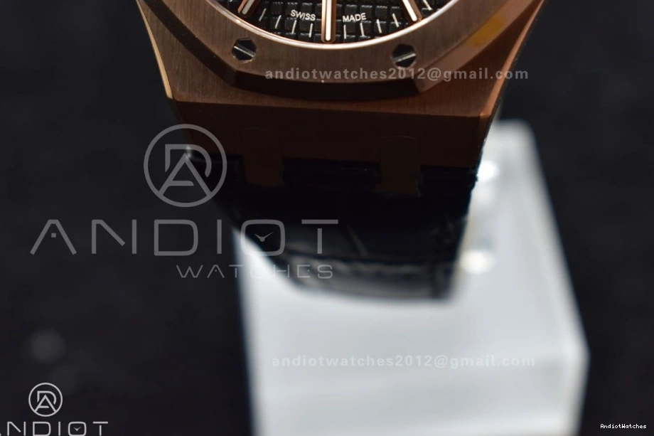 Super Black Leather 1042 41mm Strap APSF Edition SA3120 RG Royal Textured Black on Clone Best Oak Dial V 1:1 15400 WaterResistant 0902